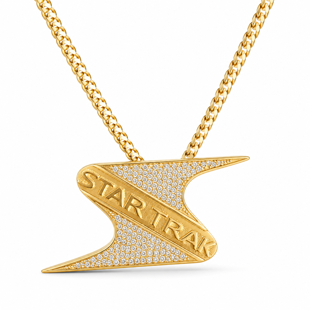 Star Trak gold and diamond jewelry pendant