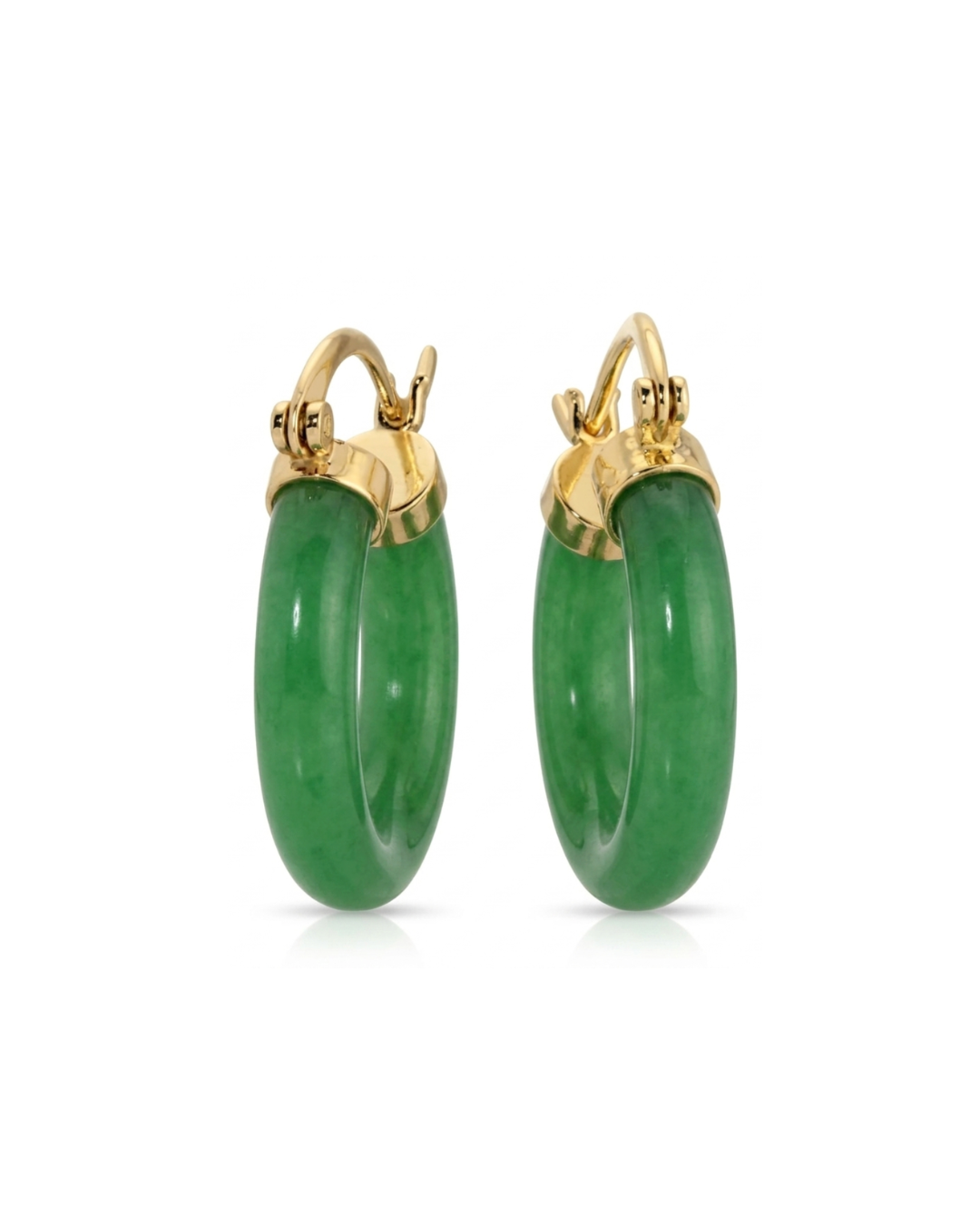Jade Hoop Earrings