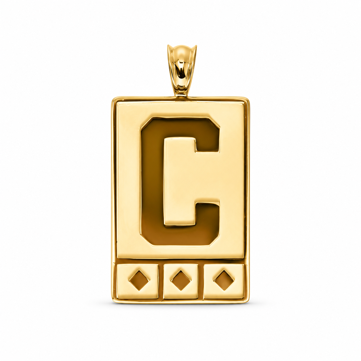 Custom solid 14k yellow gold pendant