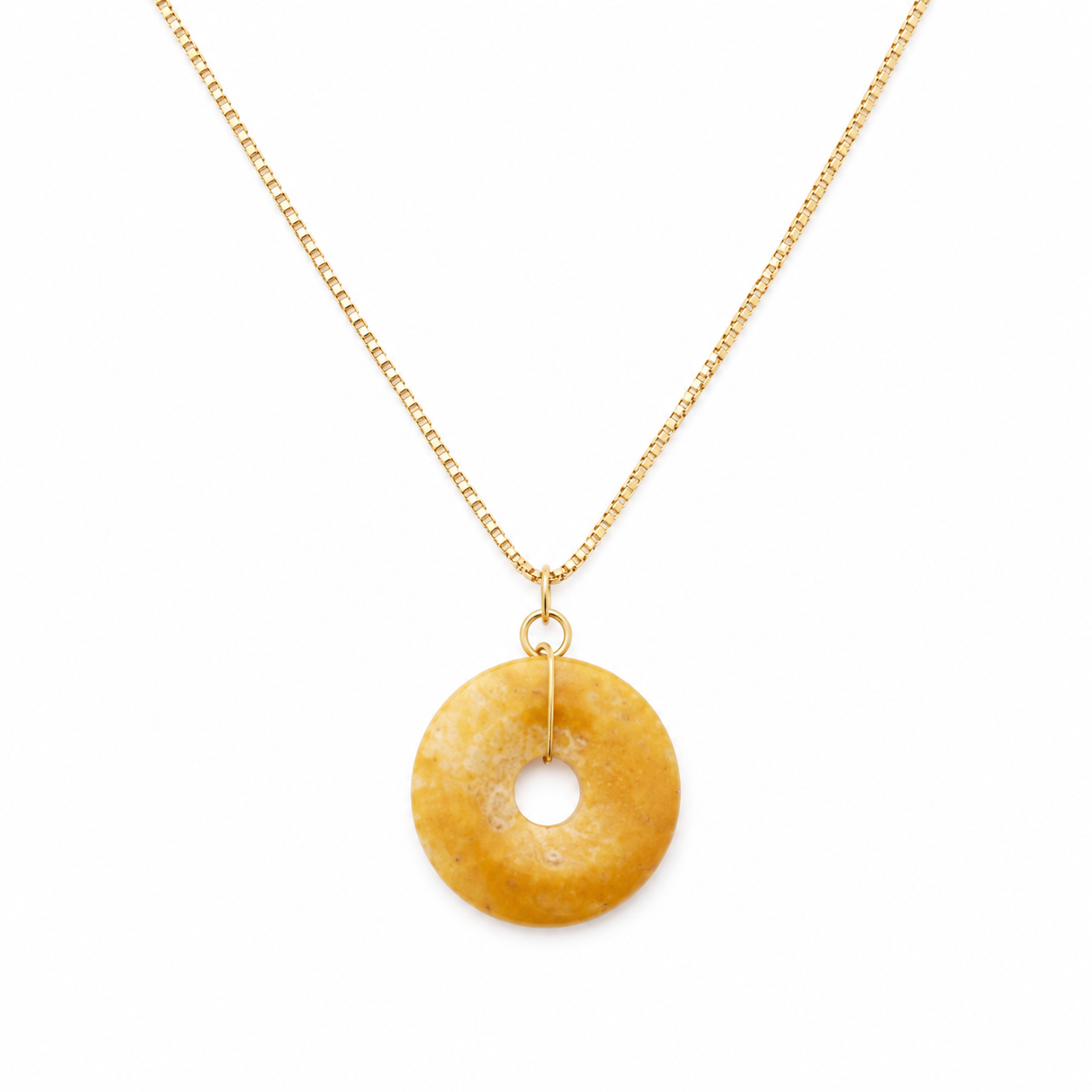 gold AMBER STONE Necklace