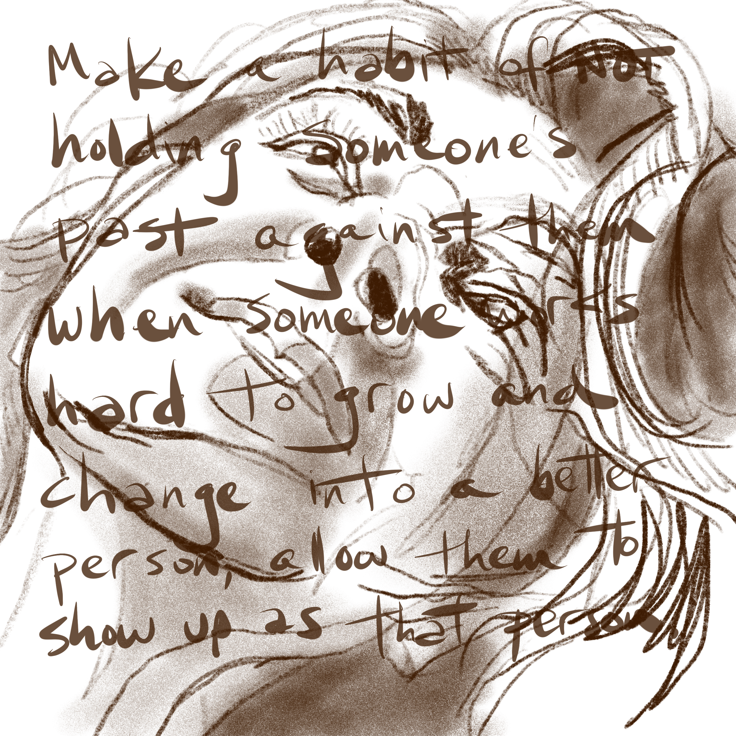 Sketch using the message for reference points