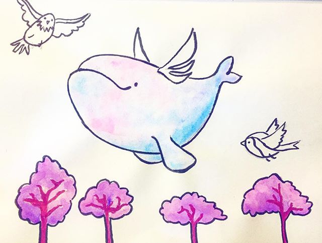 #31daysofdrawing #day5 #pinkdreams #whale #pink #dreaming #doodle #sketch #art #drawing #artist #artistofinstagram #drawingoftheday