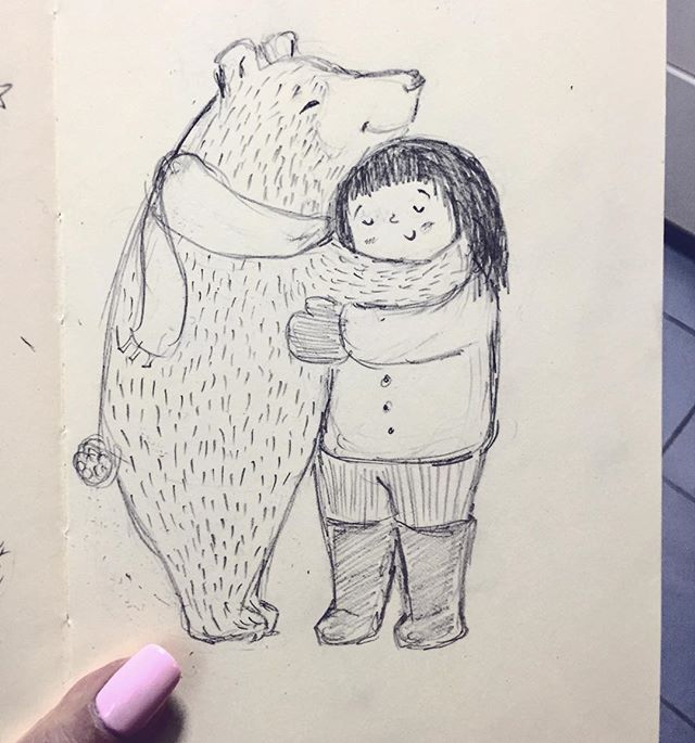 #31daysofdrawing #day11 #drawingoftheday #sketch #winter #cold #bearhug #dailysketch #illustration #childrensbook #artist #illustrator #instaart #artoftheday #instagood #creative #instagramart #instagramartist