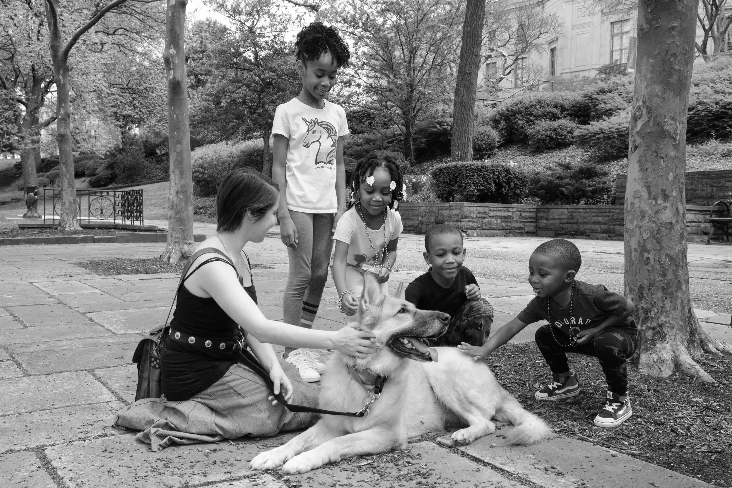 Children, a Woman and Her Dog.jpg