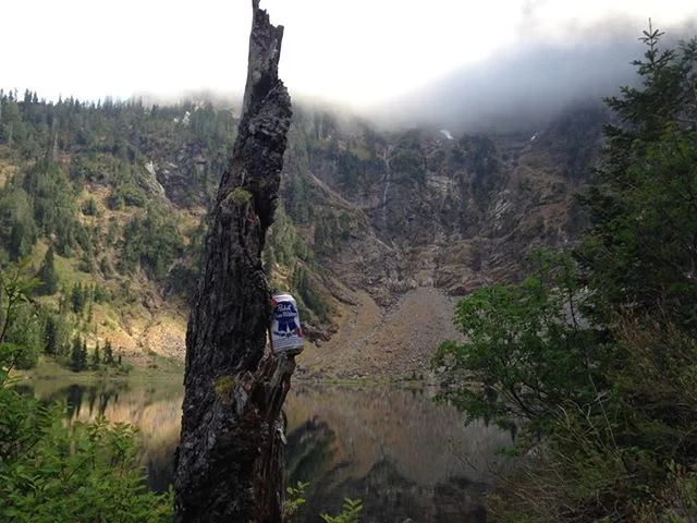 A smooth, crisp PBR along the shores of Lake Twentytwo in the North Cascades of Washington State #beersandnature