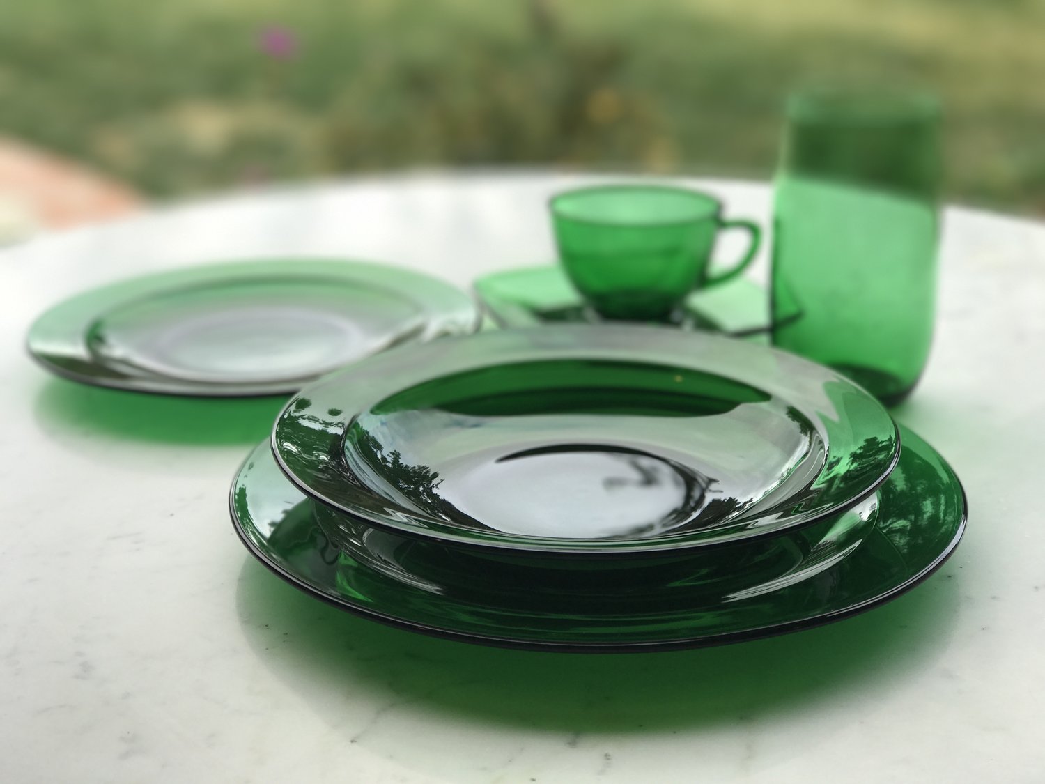 Glass Dinnerware Rental, Glass Dinner Plates & Bowls