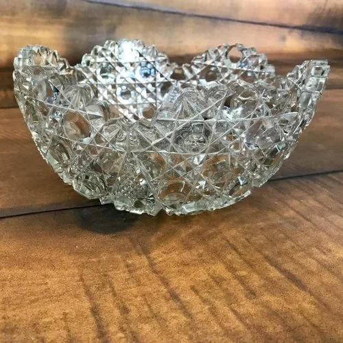 Small Glass Bowls. 6-8 inch diameter. Great for table top butter pats, candy, nuts, or condiments. Assorted vintage mismatched
