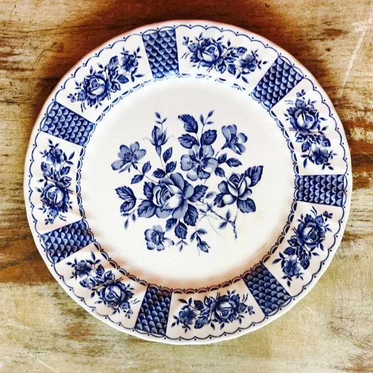 Bluebird China Dinner Plate. 10"-11" Dinner plate. Mismatched.