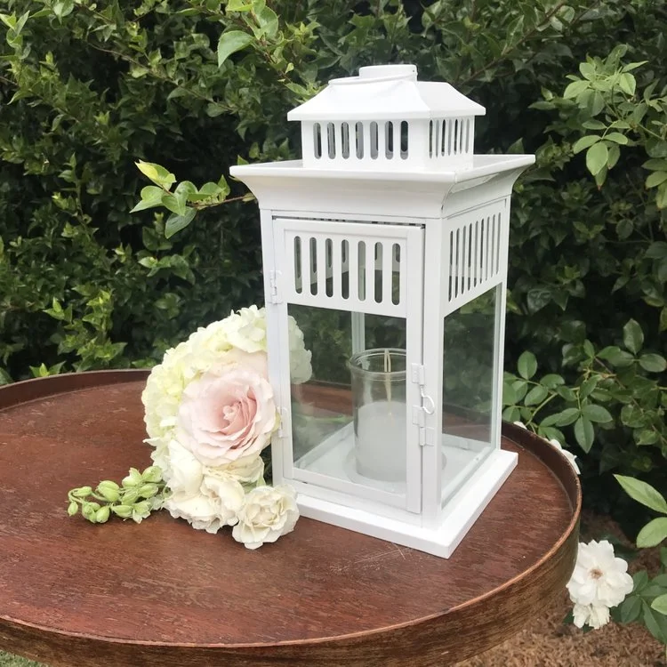 White Metal Lantern