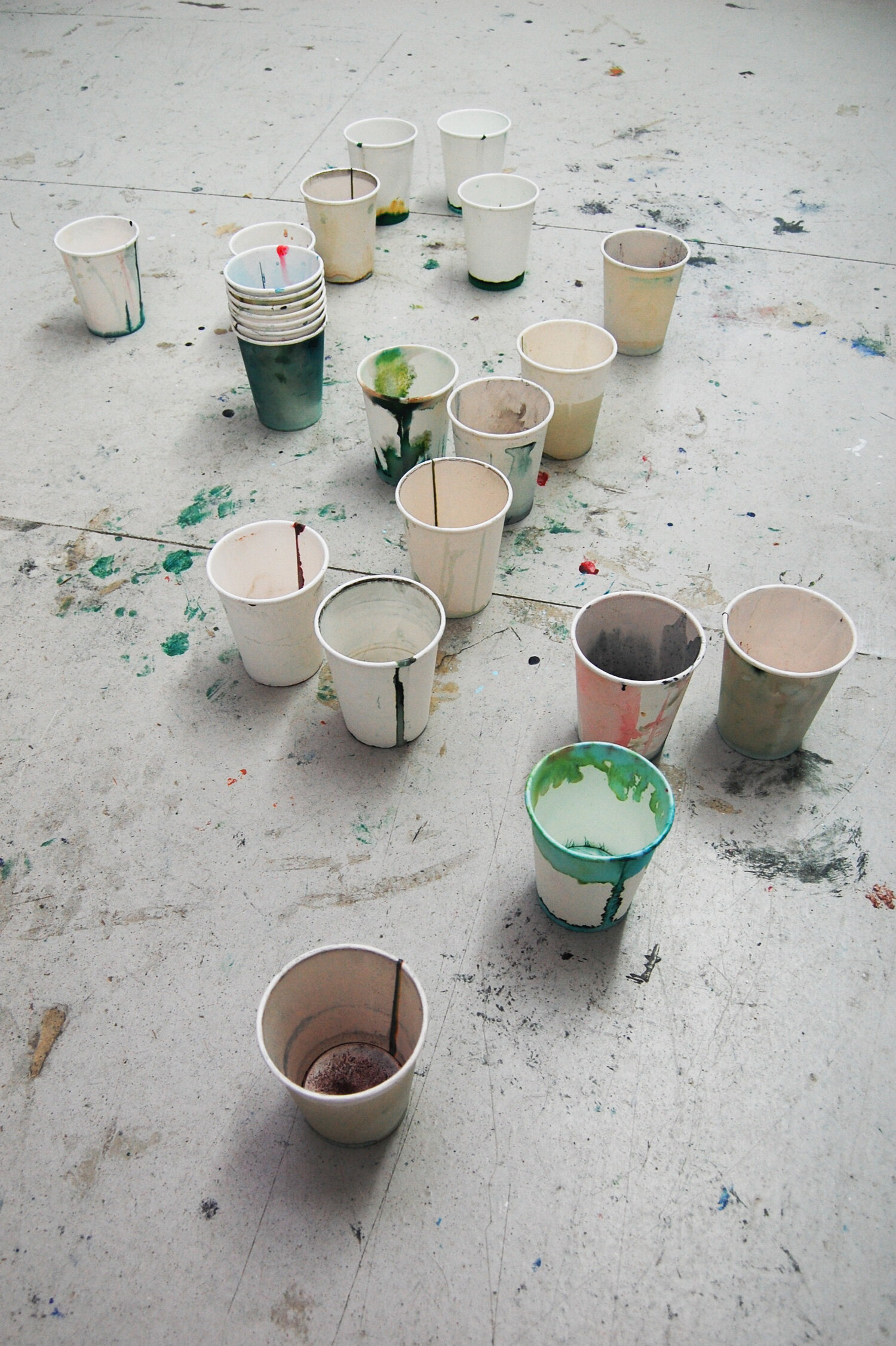 Ink on paper cups, 2016