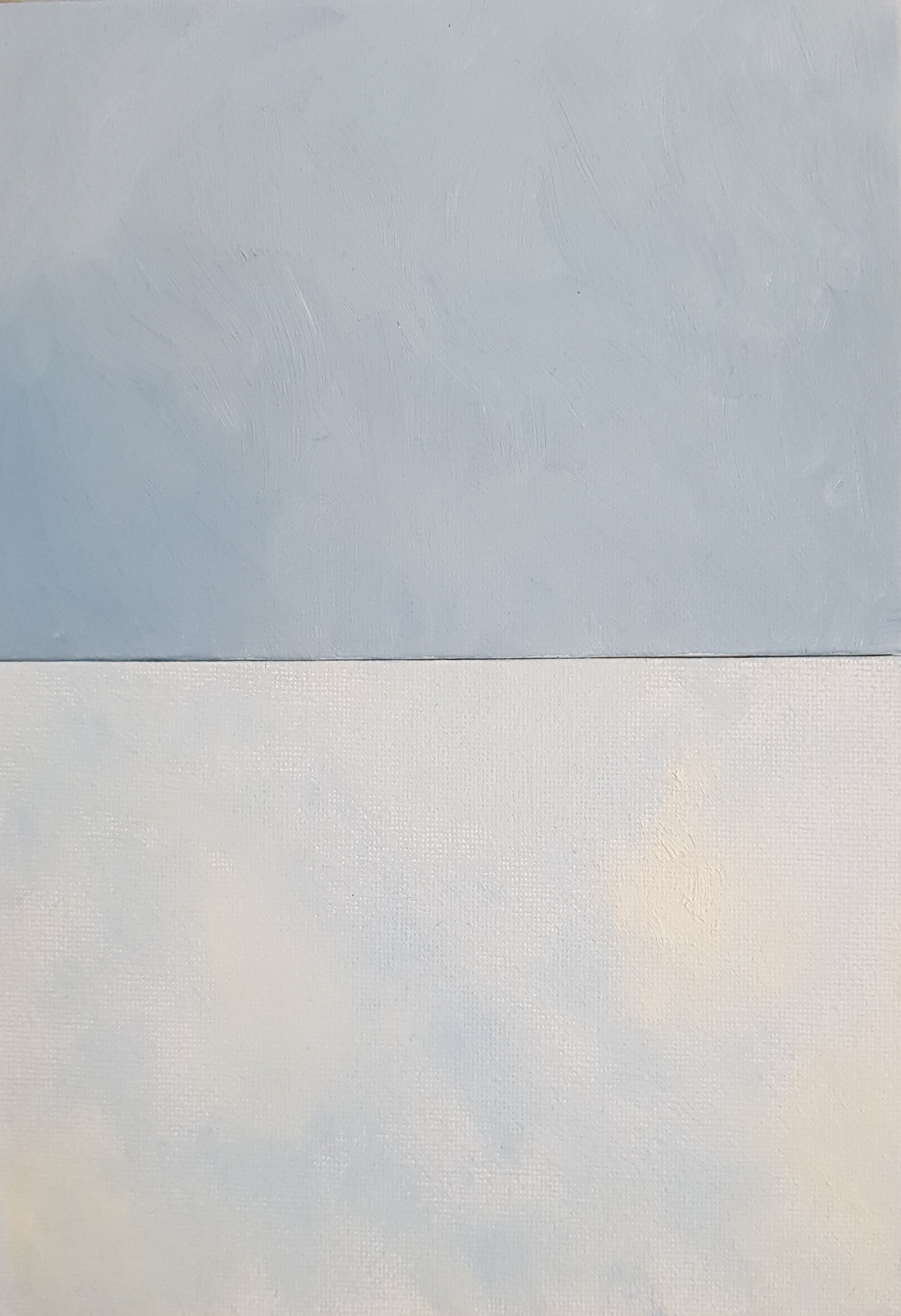 Skies No 21 and No 23, 2014 Oil on canvas 180 x 130 x 35 mm (each of diptych)