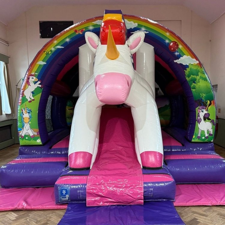 unicorn front slide combi bouncy castle hire Uckfield