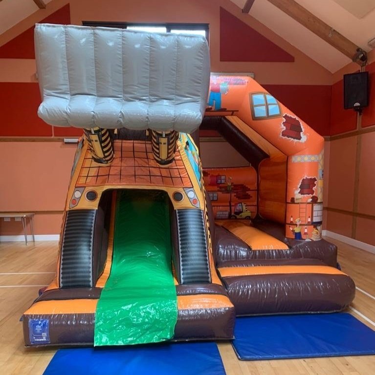 digger front slide combi bouncy castle hire Worthing