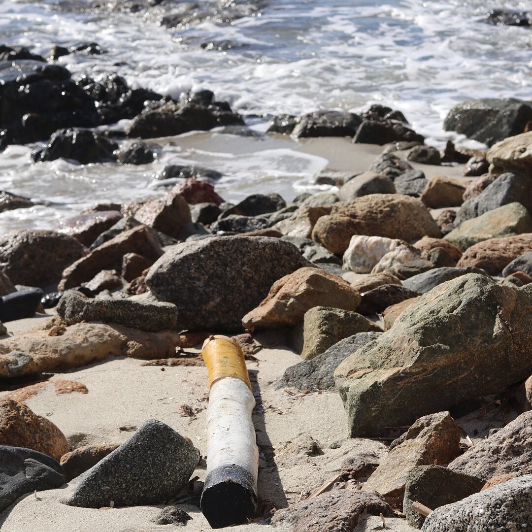 Cigarette butts are the most littered item on earth with over 4.5 trillion discarded each year. They leak toxic chemicals and micro plastics in the sea. I created an installation to illustrate the problem using wood logs that play in the waves and wa