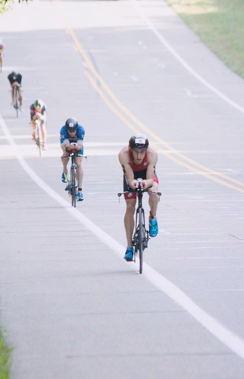 On the front of the group, Eric Limkeman 2nd in the group, Joe Gambles in 3rd. Photo by Maddy McMillan.