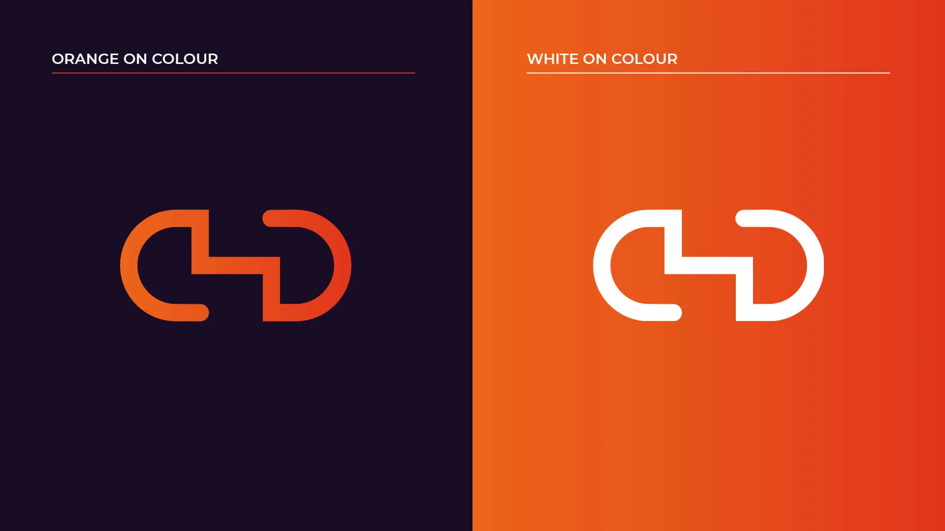 Logo on colour