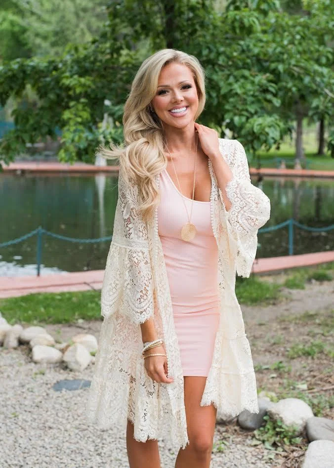 Are you more of a Bohemian style type of girl? If so, this entire outfit is perfect! I love this cardigan! This cardigan and dress can be found here .