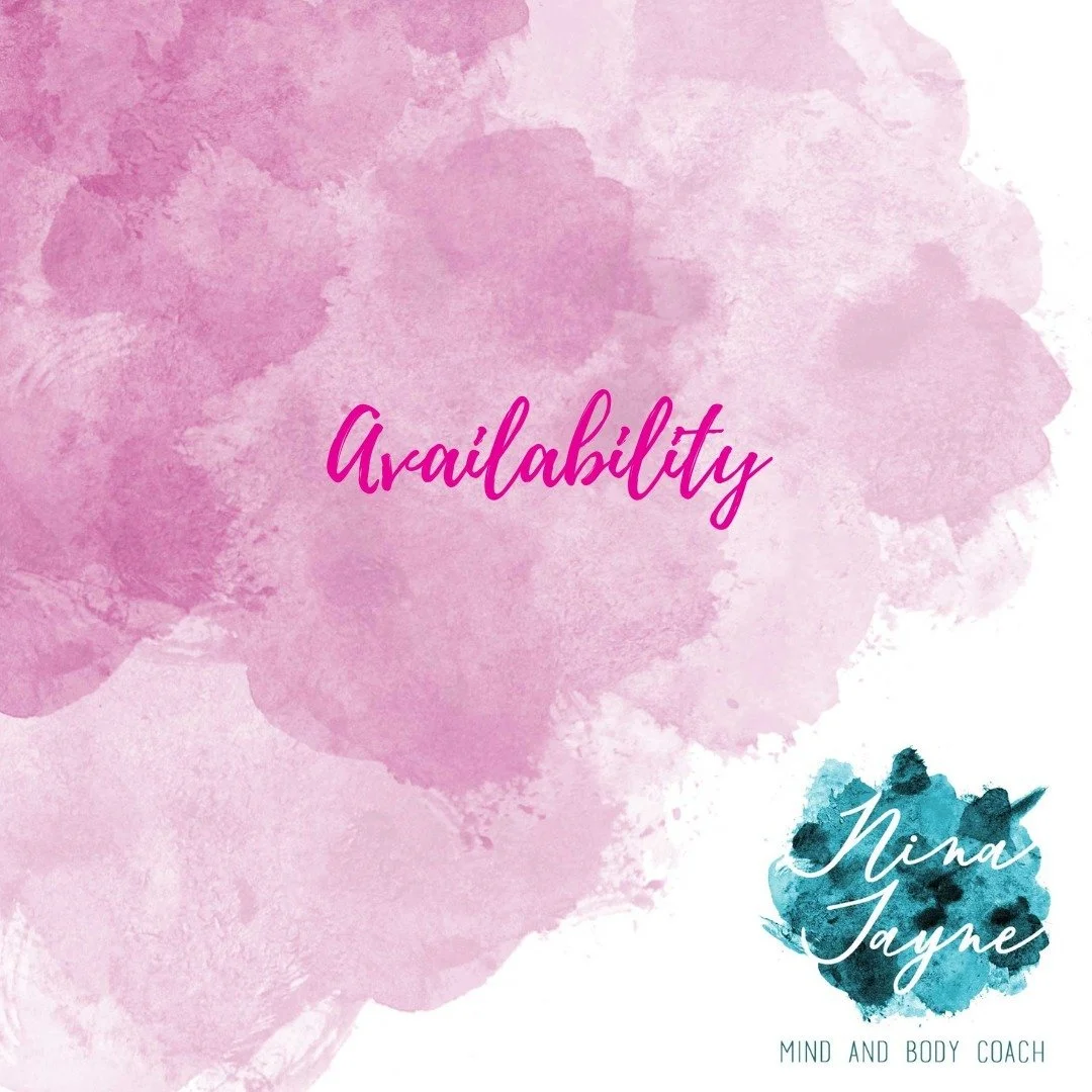 I have two spaces opening up for Psychotherapy or Coaching - get in touch if you&rsquo;d like more information via: 
📧nina@ninajaynemindandbodycoach.com
or
📱 07818 419926