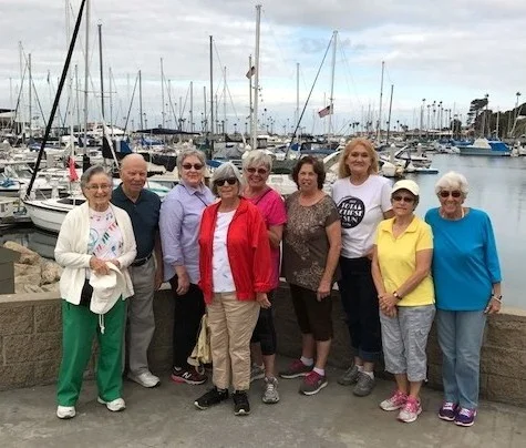 Some of our walkers at the Oceanside Harbor.
