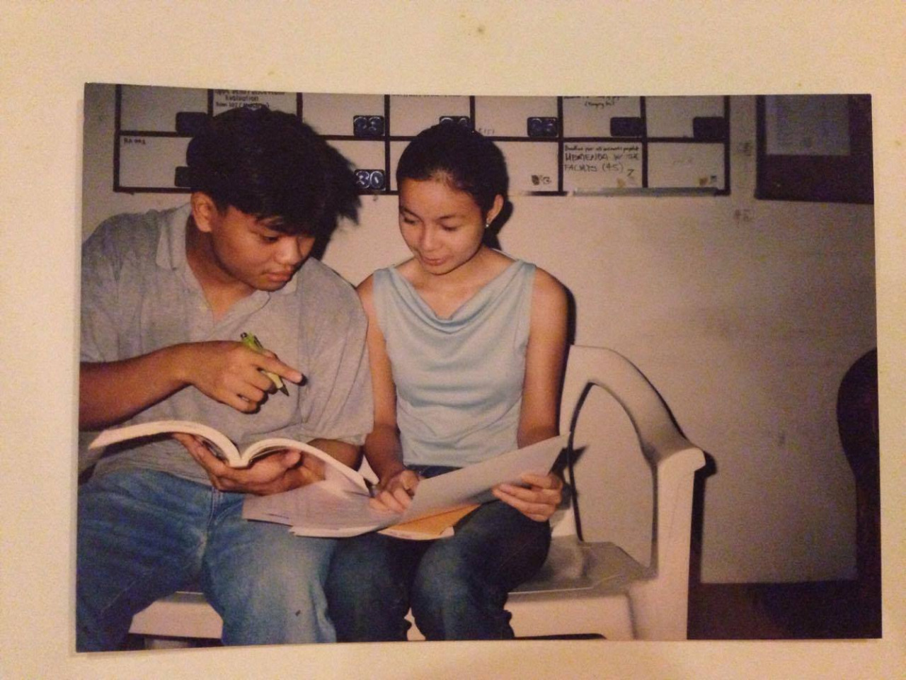 Posing with my classmate Patrick Tan (I don’t remember what class for, hehe). This was taken in our UP OBEM tambayan.