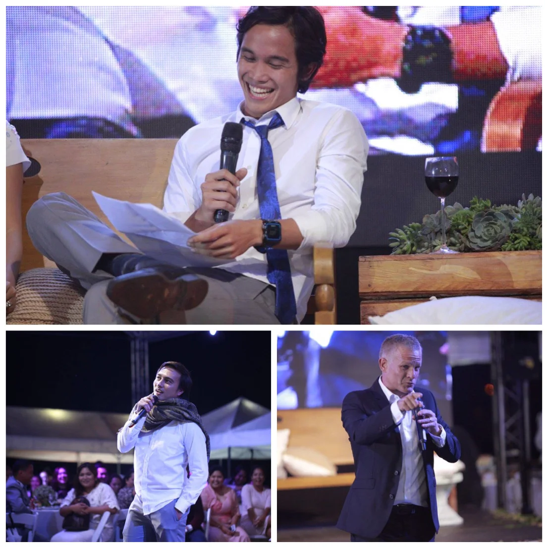 Top photo: our Best Man Jami, Joey’s younger brother, who gave such a hilarious speech it was many a guests’ favorite part that night. :) My Kuya on the bottom left was very nervous but very funny, too, as was our Ninong Mark Ellis (minus the nerves). Very good choices for speakers! Haha :D