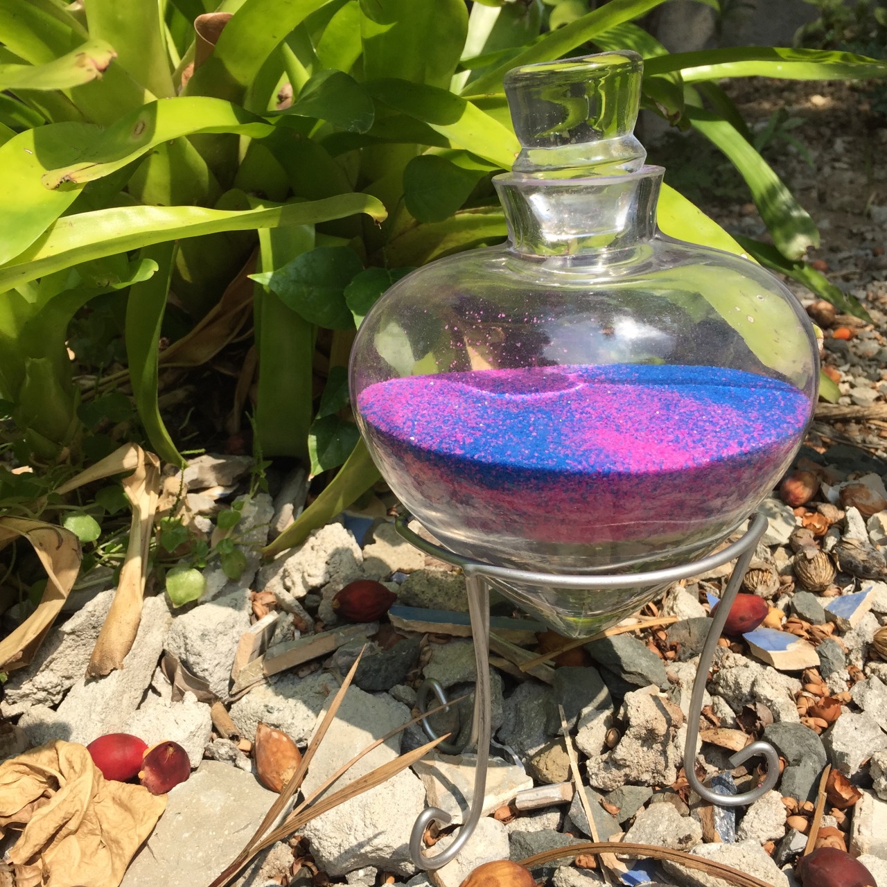 The heart-shaped sand container we used at the Christian ceremony - a daily reminder of how by the grace and will of God, Joey and I are now one. <3