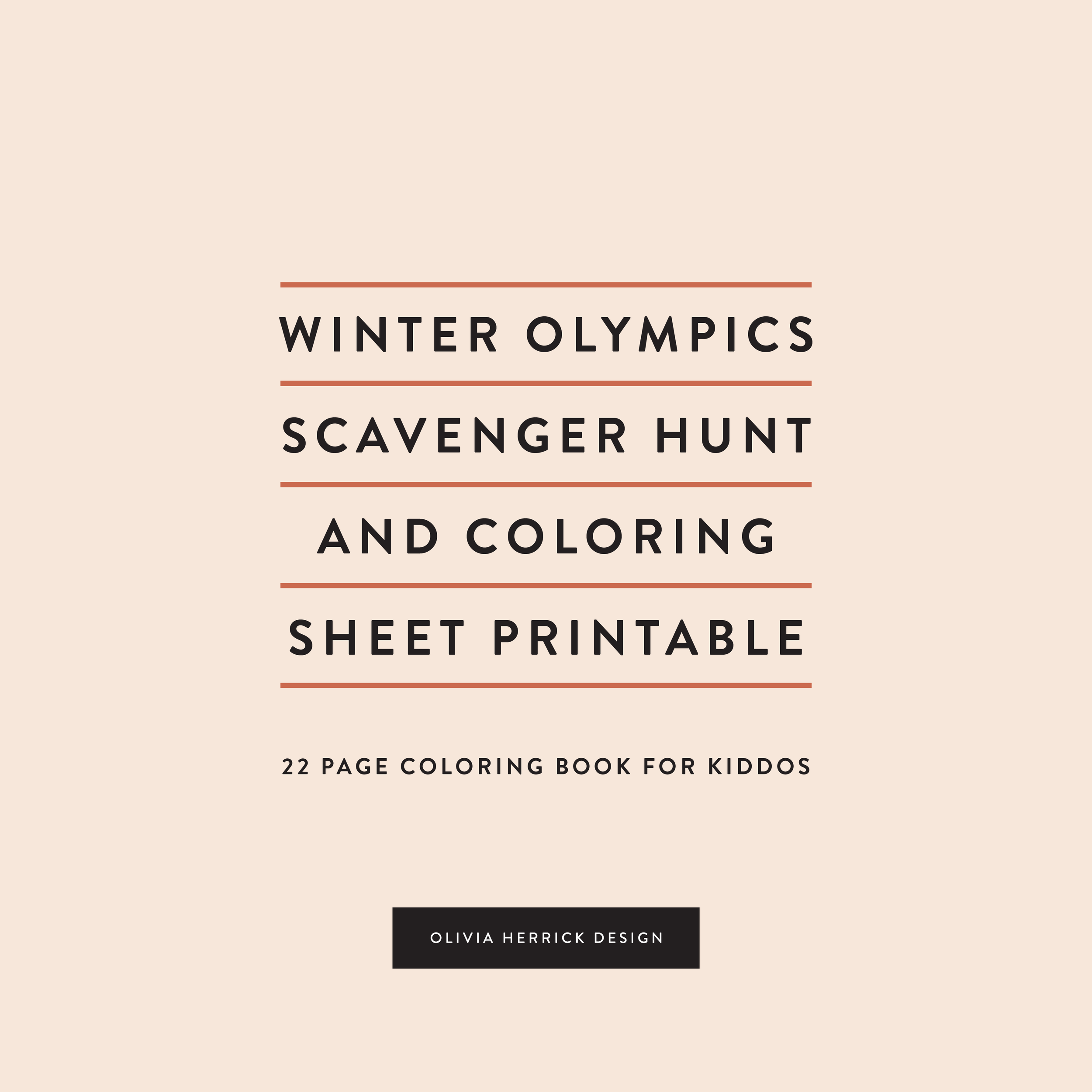 Olympics Scavenger Hunt + Coloring Sheets