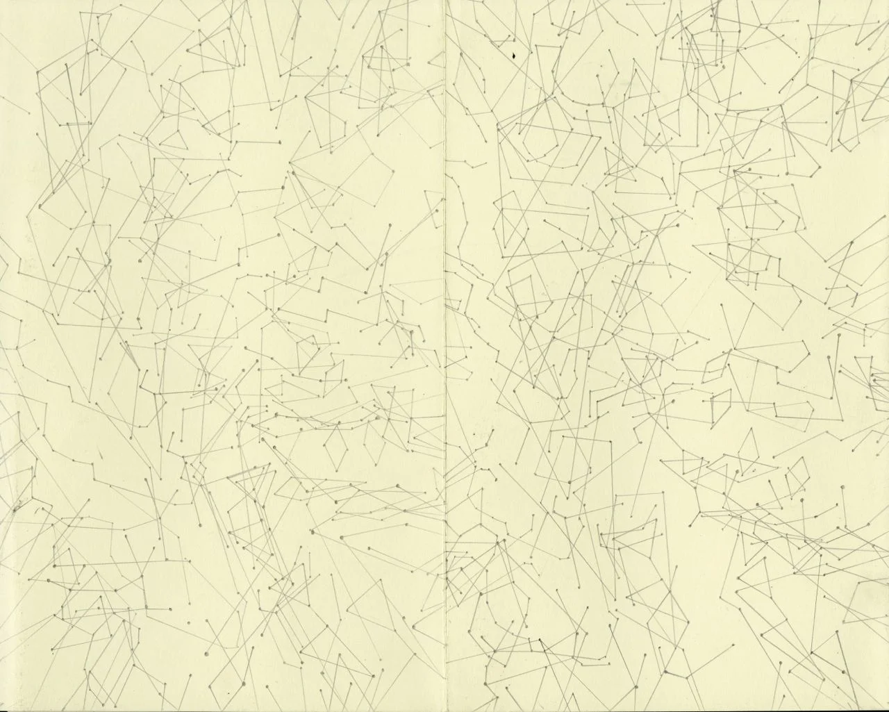 Google Sky Mapping, Pencil on Japanese Album