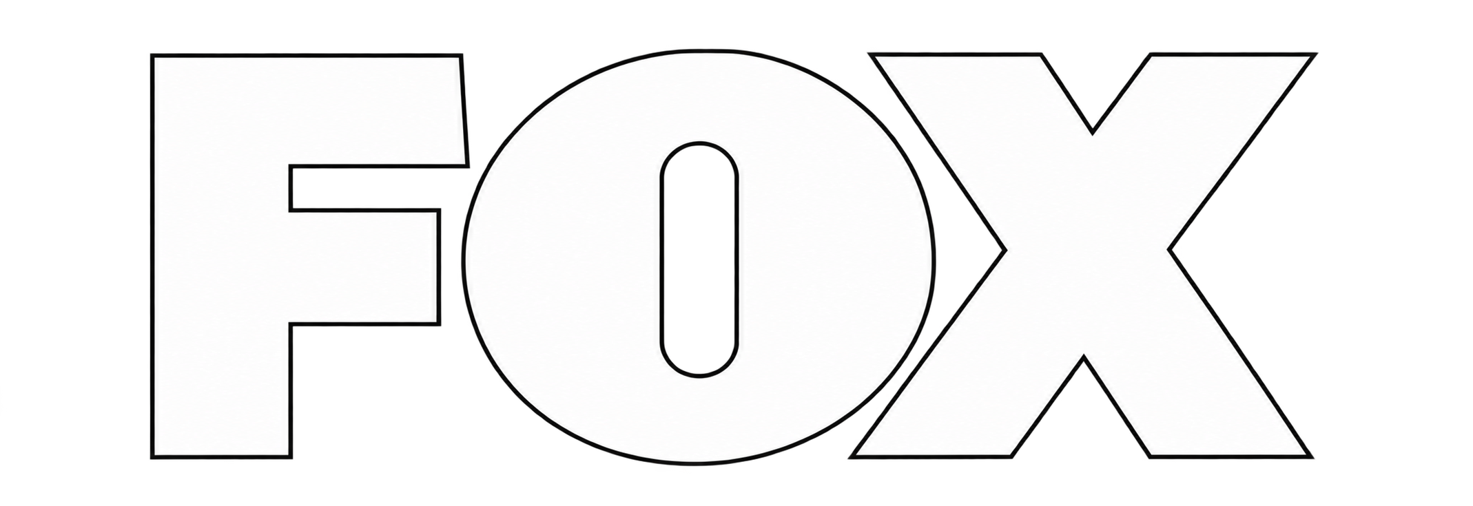 Bold White FOX Logo on Black.png