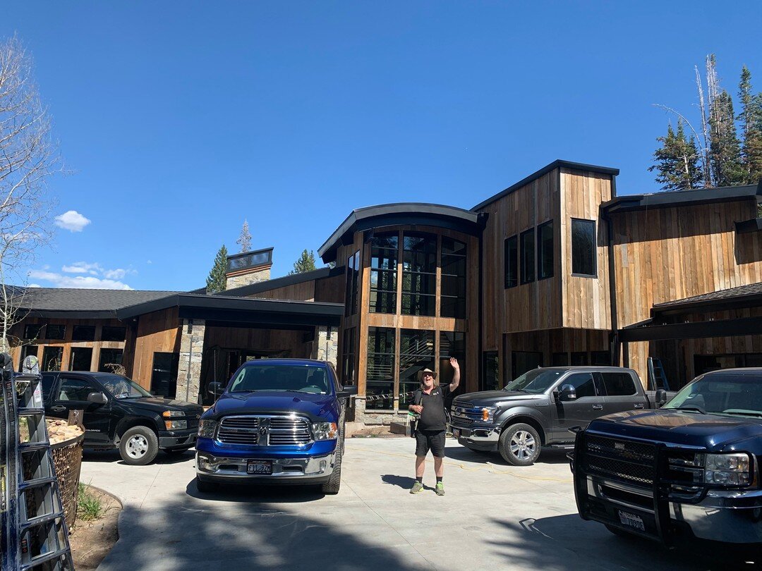 It's Clint, looking happy because we just finished cleaning this home with SO many windows! It took three of us, five days to clean all the windows on this awesome home up in Park City.  #windowcleaners #allinadayswork #parkcity #utah #utahbusiness #