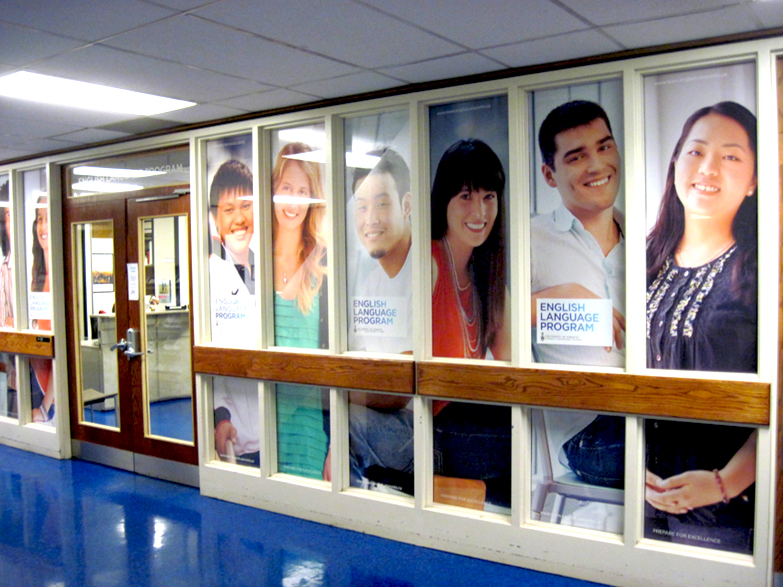 Making the English Language Program office, housed in a different U of T faculty, easy to find, and welcoming for international students.