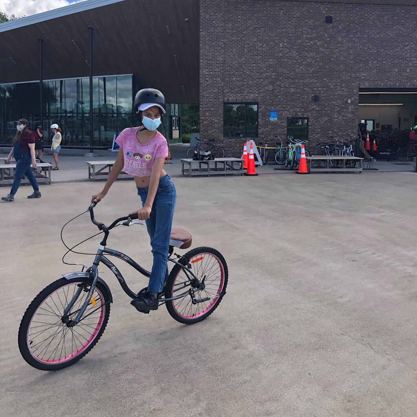 Biking at the oval!