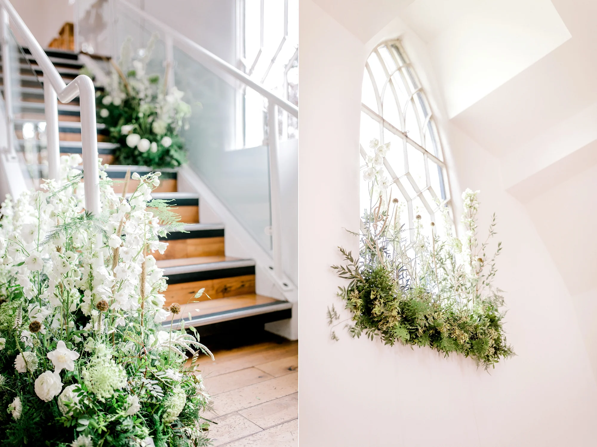 Meadow inspired florals in neutral tones at Essex styled shoot