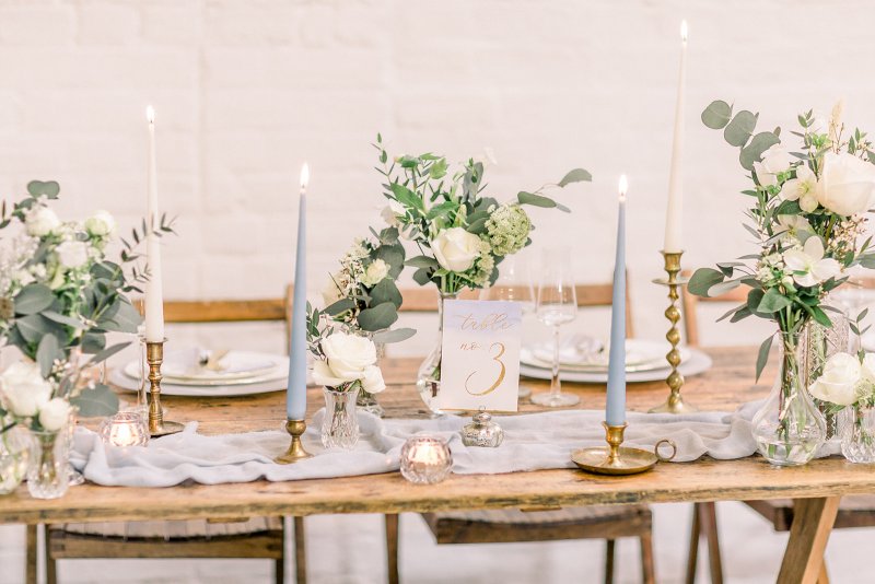 Petal and Wild bud vases for top table at The Railway Barn.jpg