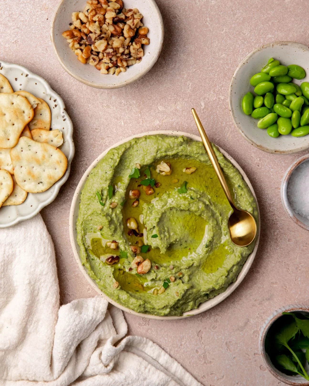 Edamame & Walnut Hummus — Mariani Nut