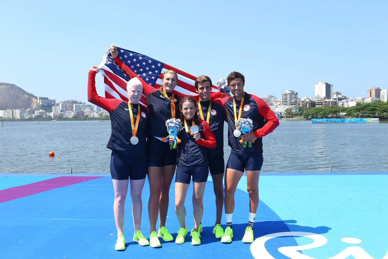 Assistant Coach Dorian Weber (pictured on the far right) at the 2016 Rio Paralympics