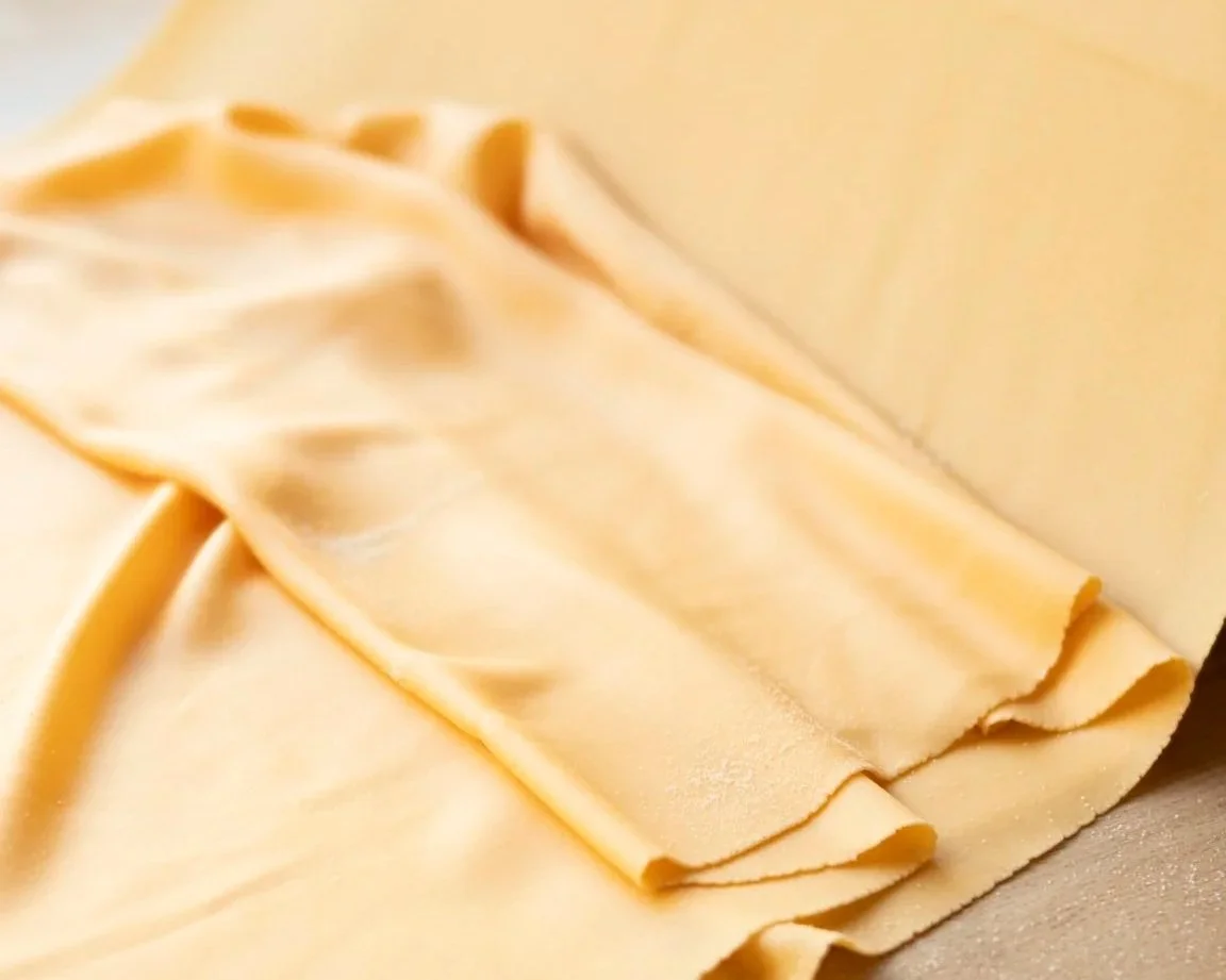 Close-up of sheets of yellow cheese.