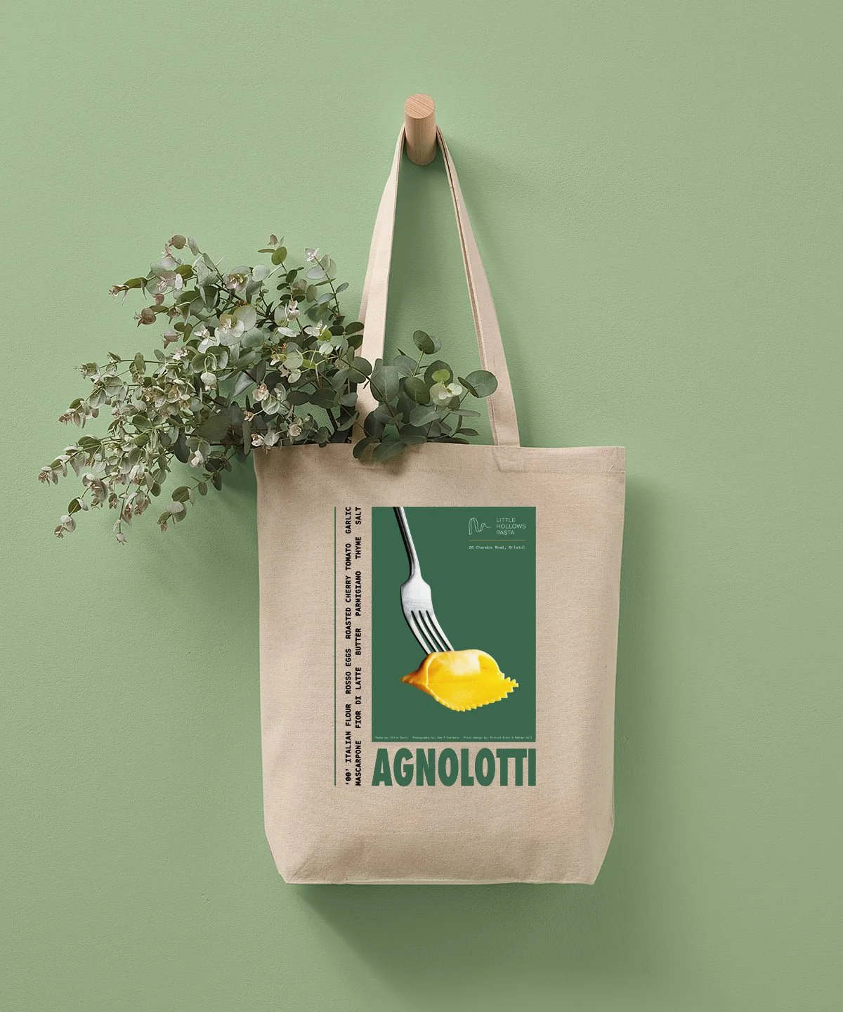 Green - Agnolotti Premium Recycled Canvas Shopper Bag