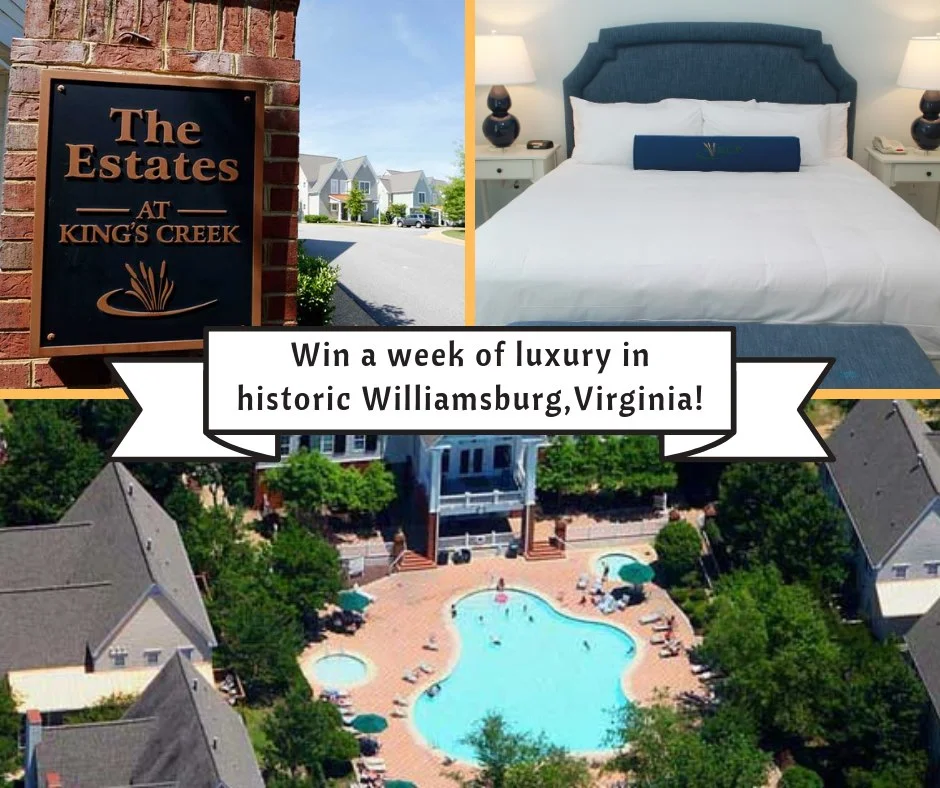 Raffle: Win a 7 night stay in beautiful Williamsburg, VA!!!