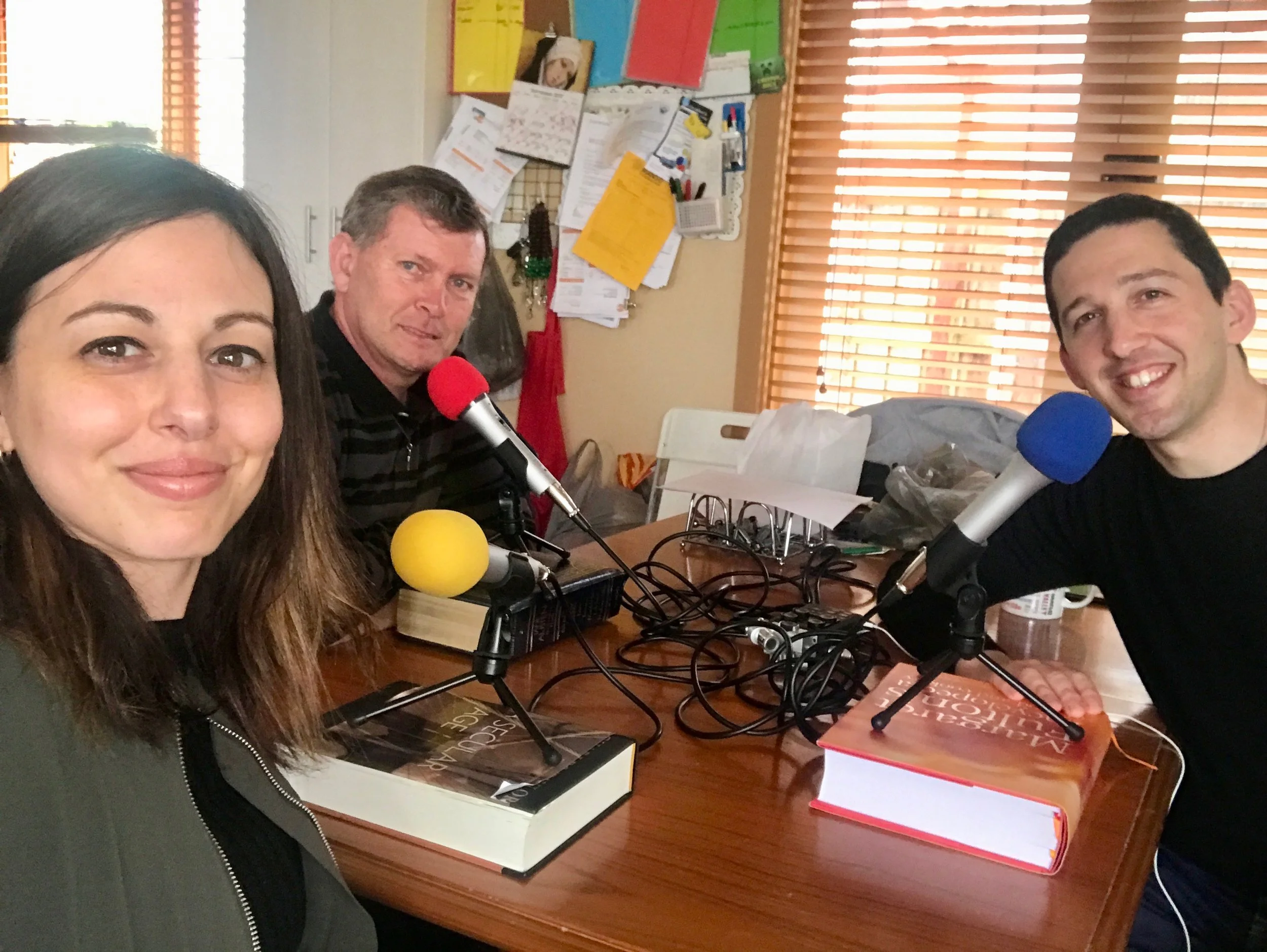 Recording the podcast in Melbourne, Australia with Lindsay my nephew and Caroline my niece. ENJOY!