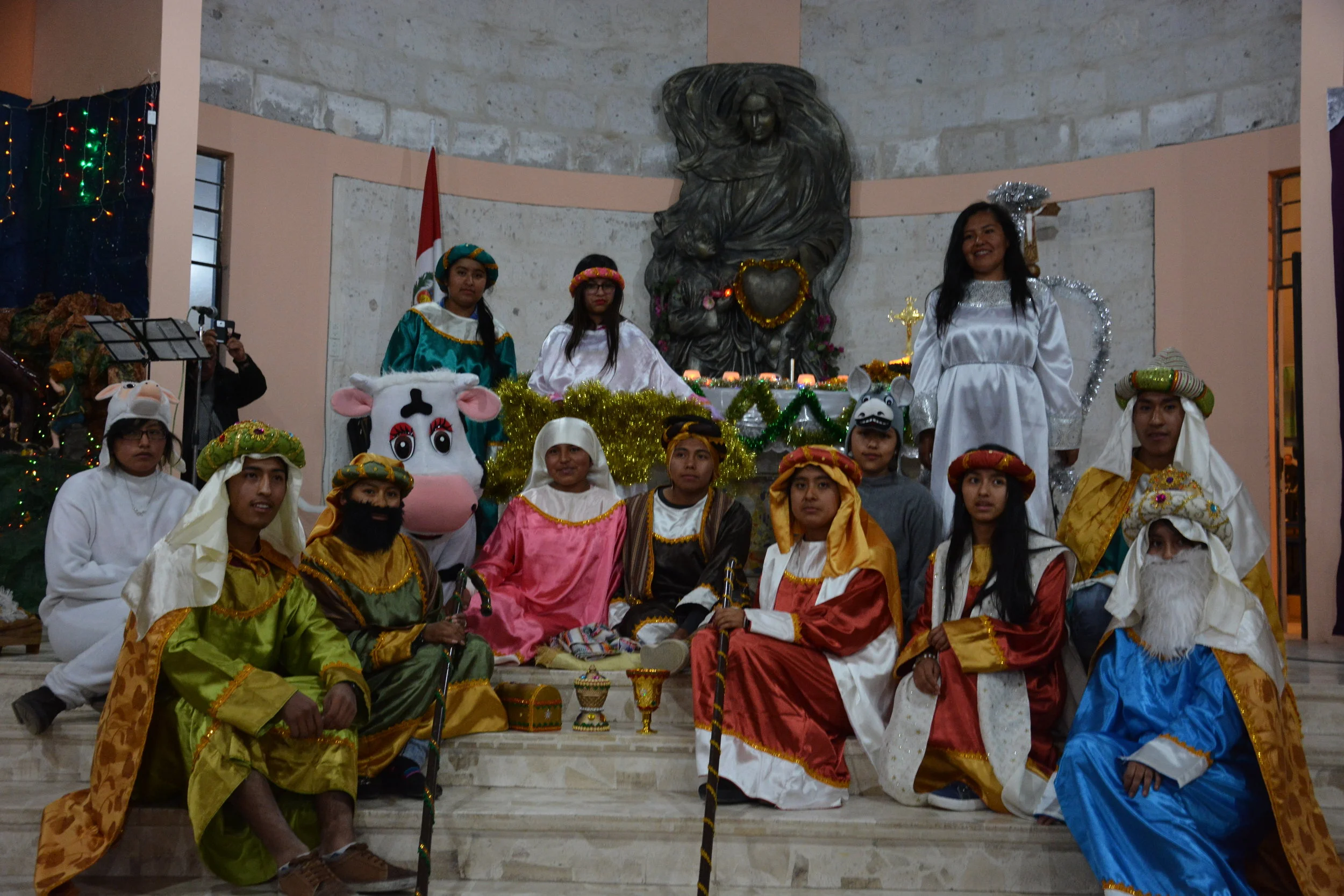 Second group of youths participating in a second Christmas Eucharist