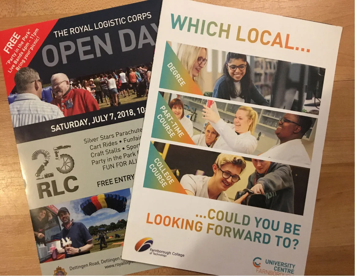 Farnborough College of Technology & The Royal Logistic Corps campaigns