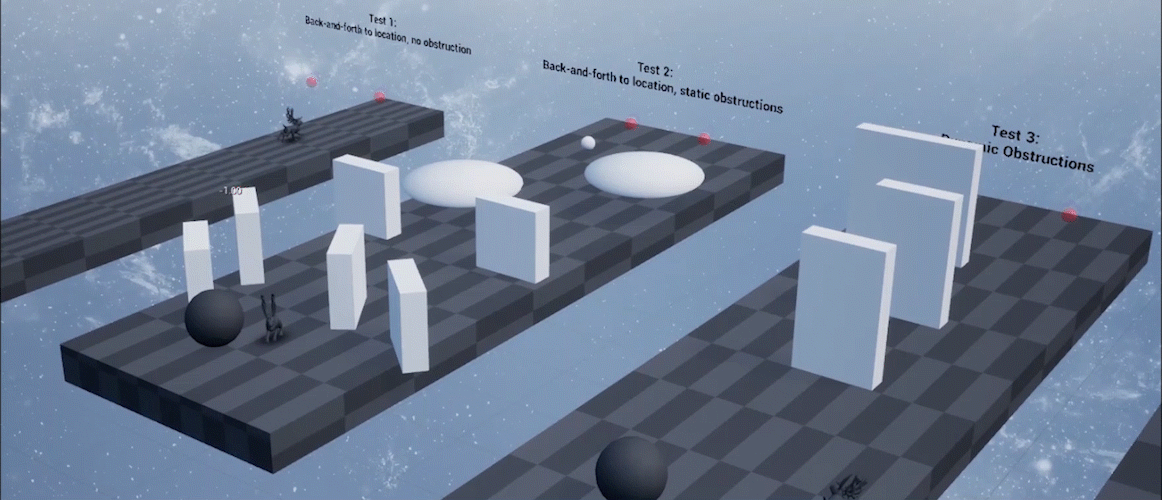 1, 2, 3: Unobstructed Movement, Static Obstacles, and Dynamic Obstacles