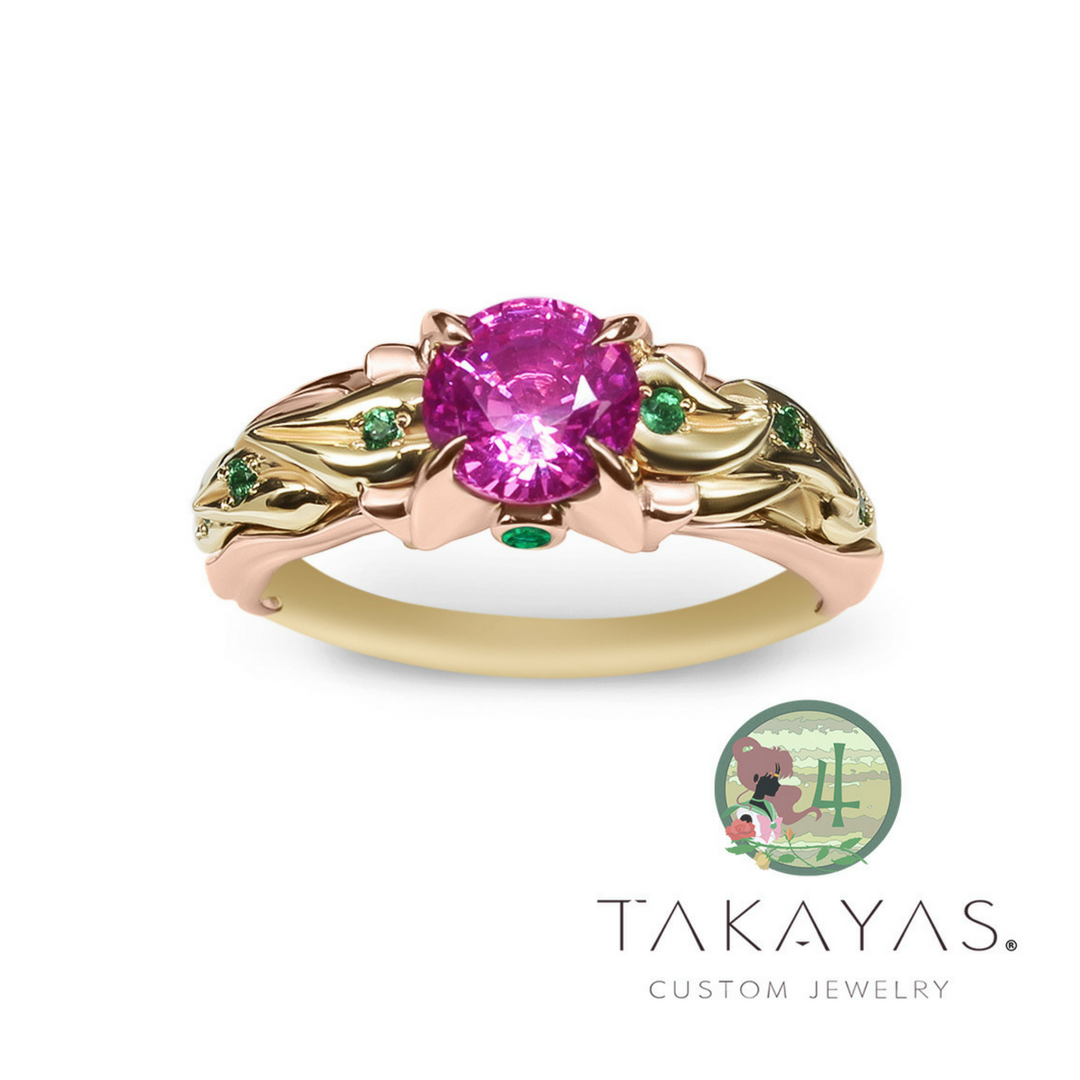 Sailor Jupiter Inspired Engagement Ring Takayas Custom Jewelry