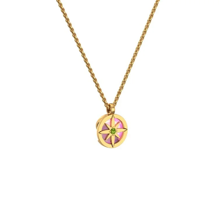 _Looking Down_Kyoto Opal Pink_18K Yellow Gold_Garnet Demantoid.jpg