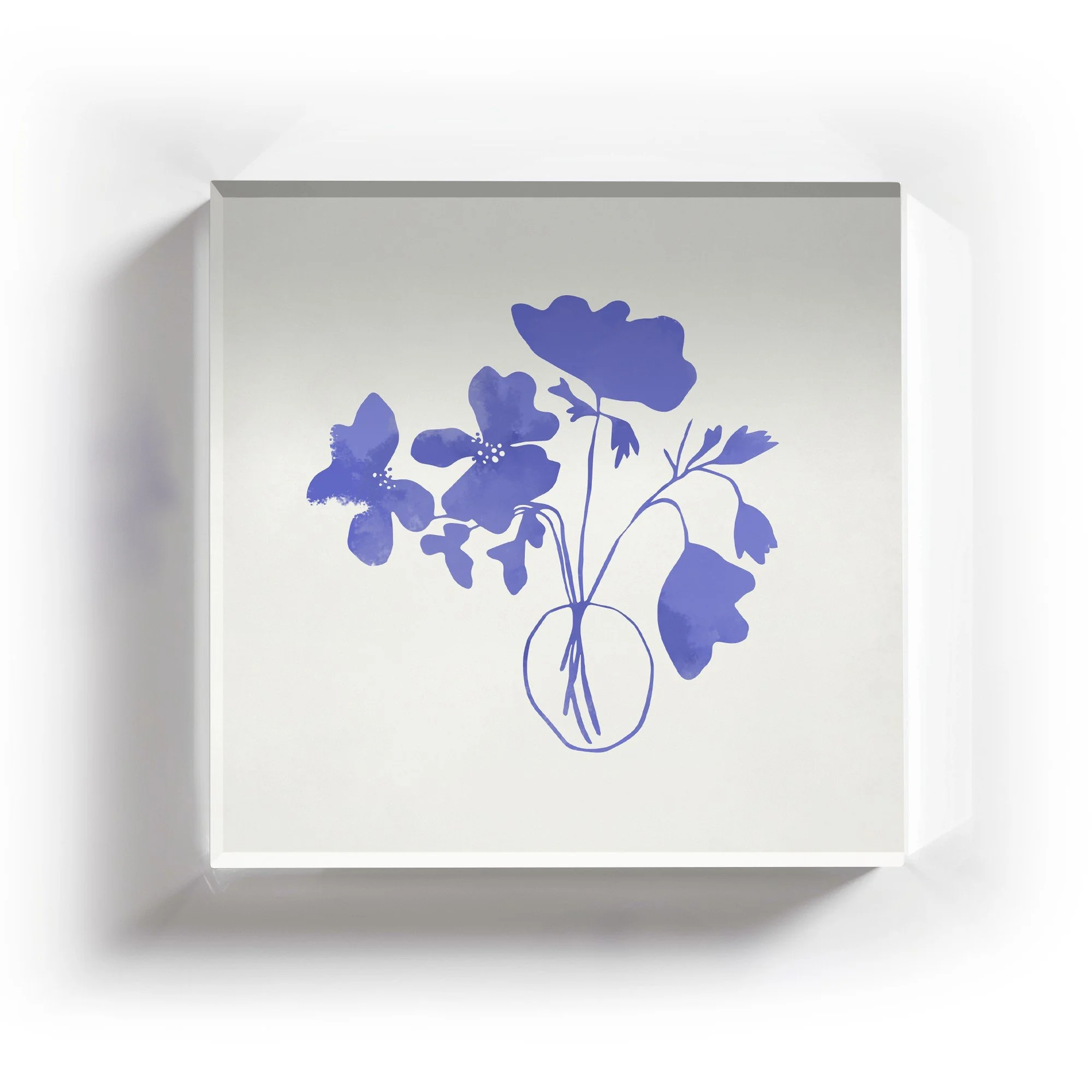 Flowers 5 Acrylic Coaster – Minimal Floral Acrylic Coaster | hey acrylics!