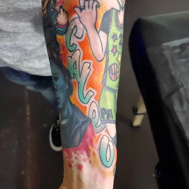 1st thing since quarantine! Freehand lettering filler with his son's name.
Good to be back