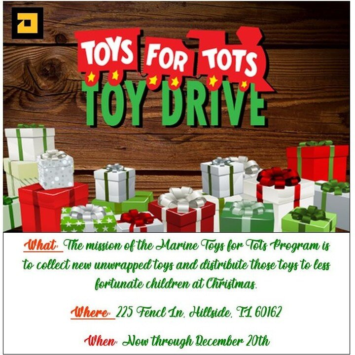 Calling All Holiday Hearts, Alliance Companies is merrily hosting a Toy Drive to support the 75th Annual Toys for Tots Program. Please help us fill the sleigh with new unwrapped toys to bring the magic of Christmas to children everywhere! 
Please dro