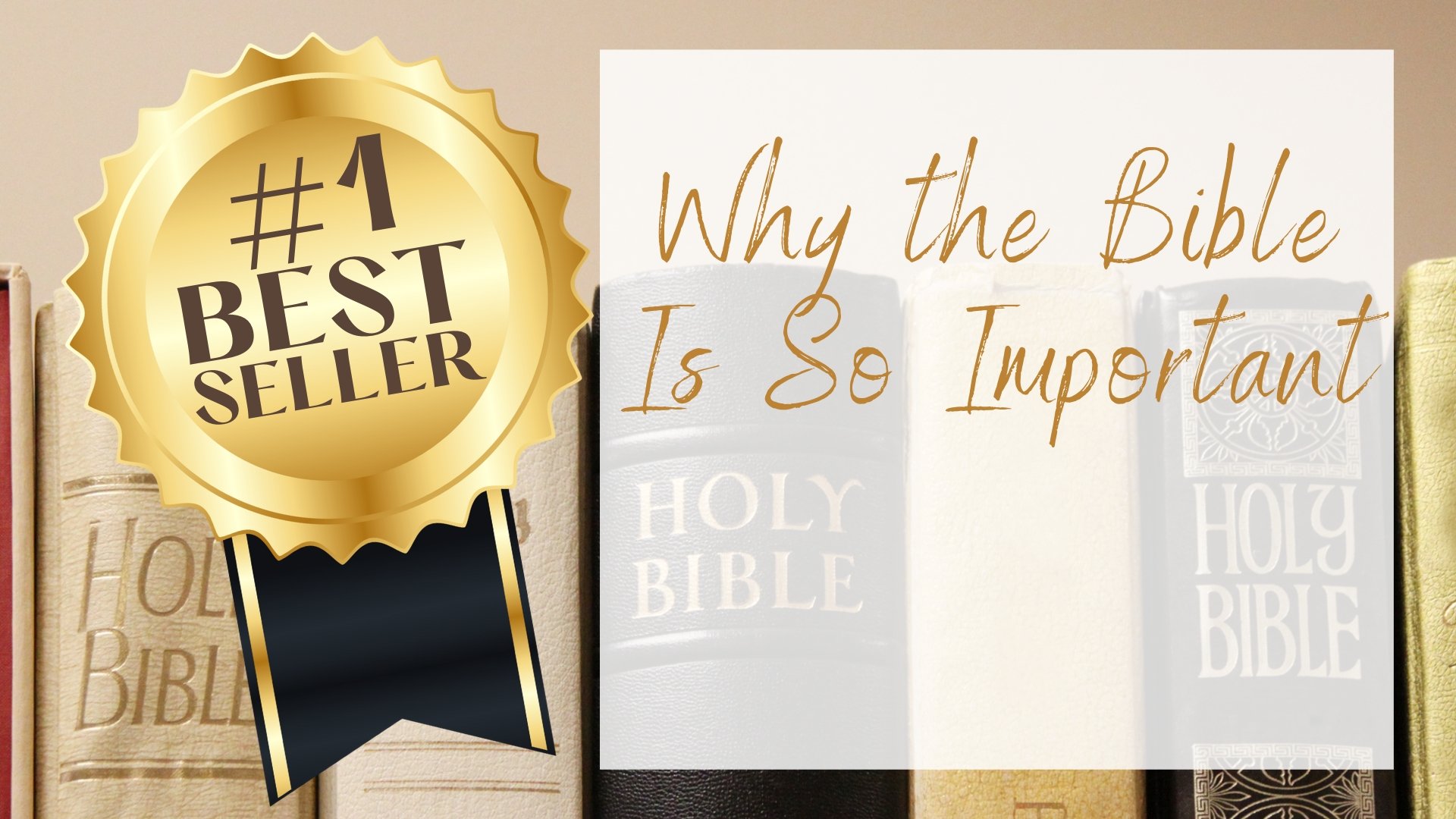 #1 Best Seller: Why the Bible Is So Important