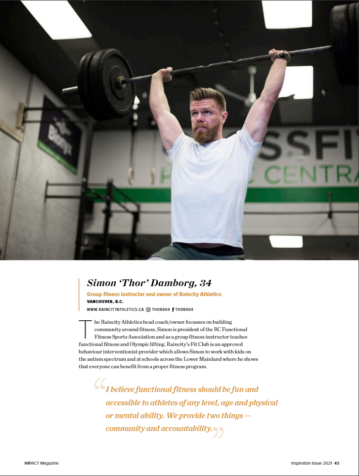Impact Magazine: Top Fitness Instructors 2021 — Simon 'Thor' Damborg